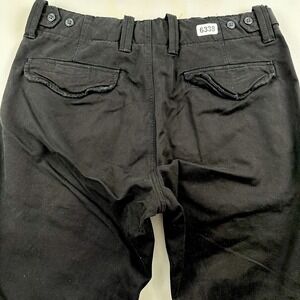 Y2K Gap Wide Leg Loose Army Pants Men 33x32 Black Military Baggy Officer Skater